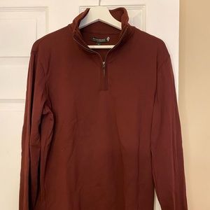 Banana Republic Men's Burgundy long sleeve shirt. Light weight, size Medium.